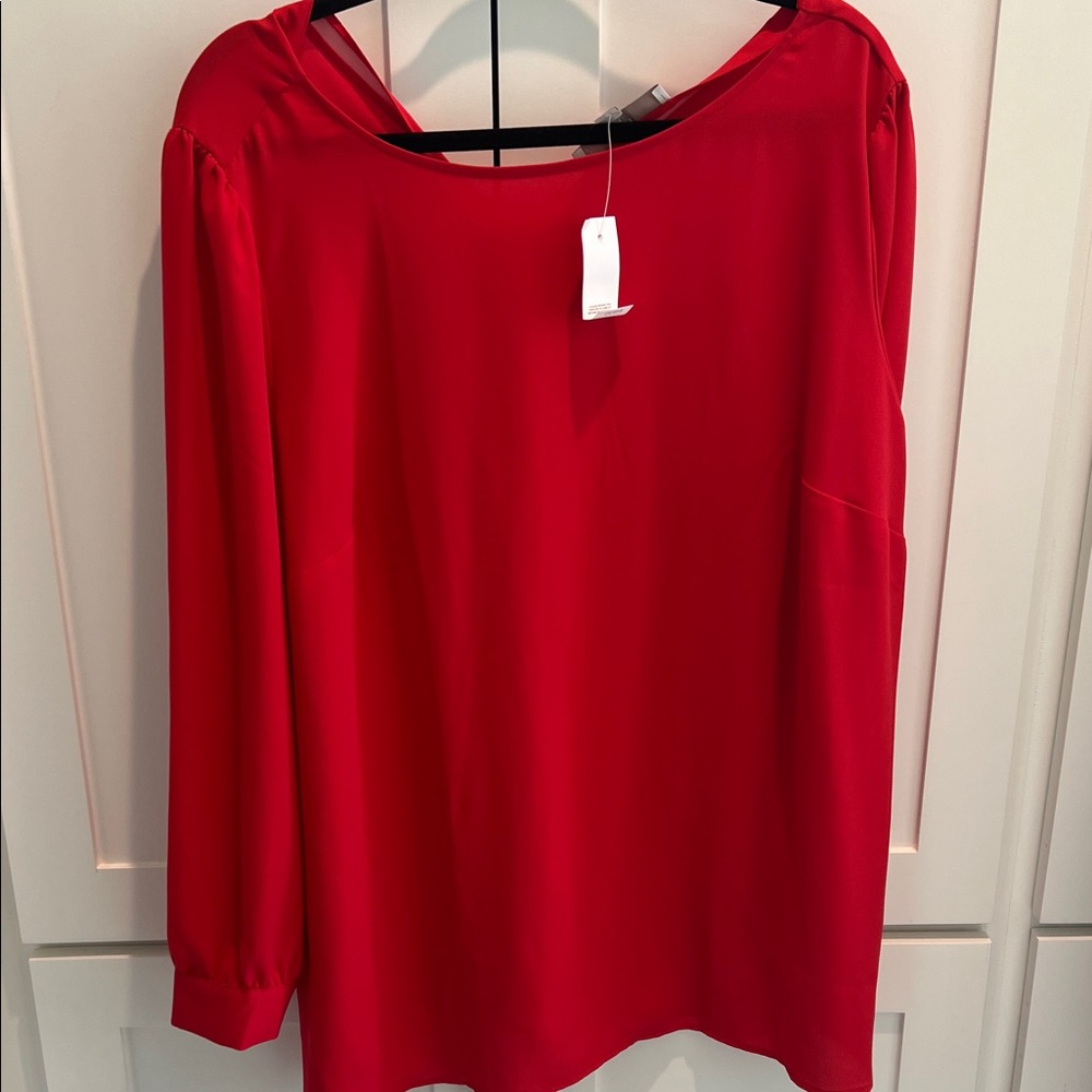 LOFT Scarlet Red Blouse